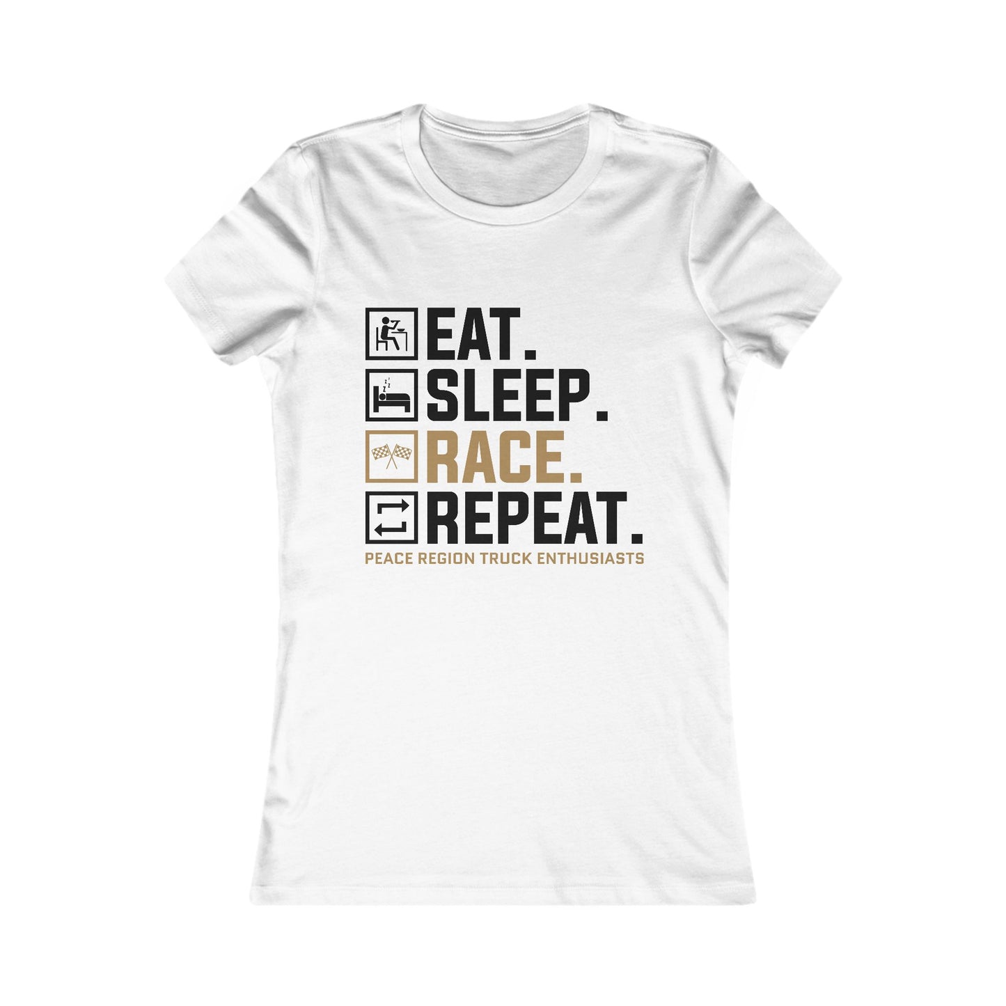 Race Tee - 'EAT. SLEEP. RACE. REPEAT.'